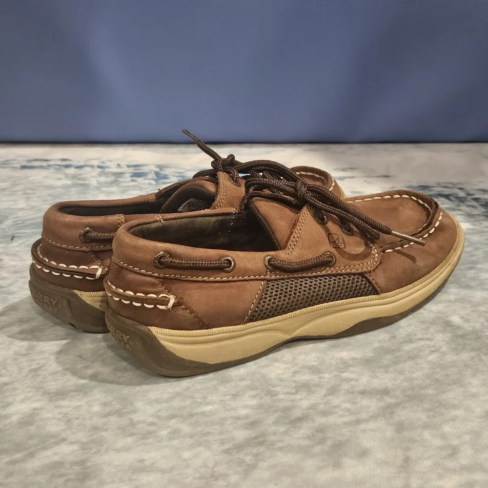 Sperry Top-Sider Intrepid Brown Leather Boat Shoes Boys Size 3M